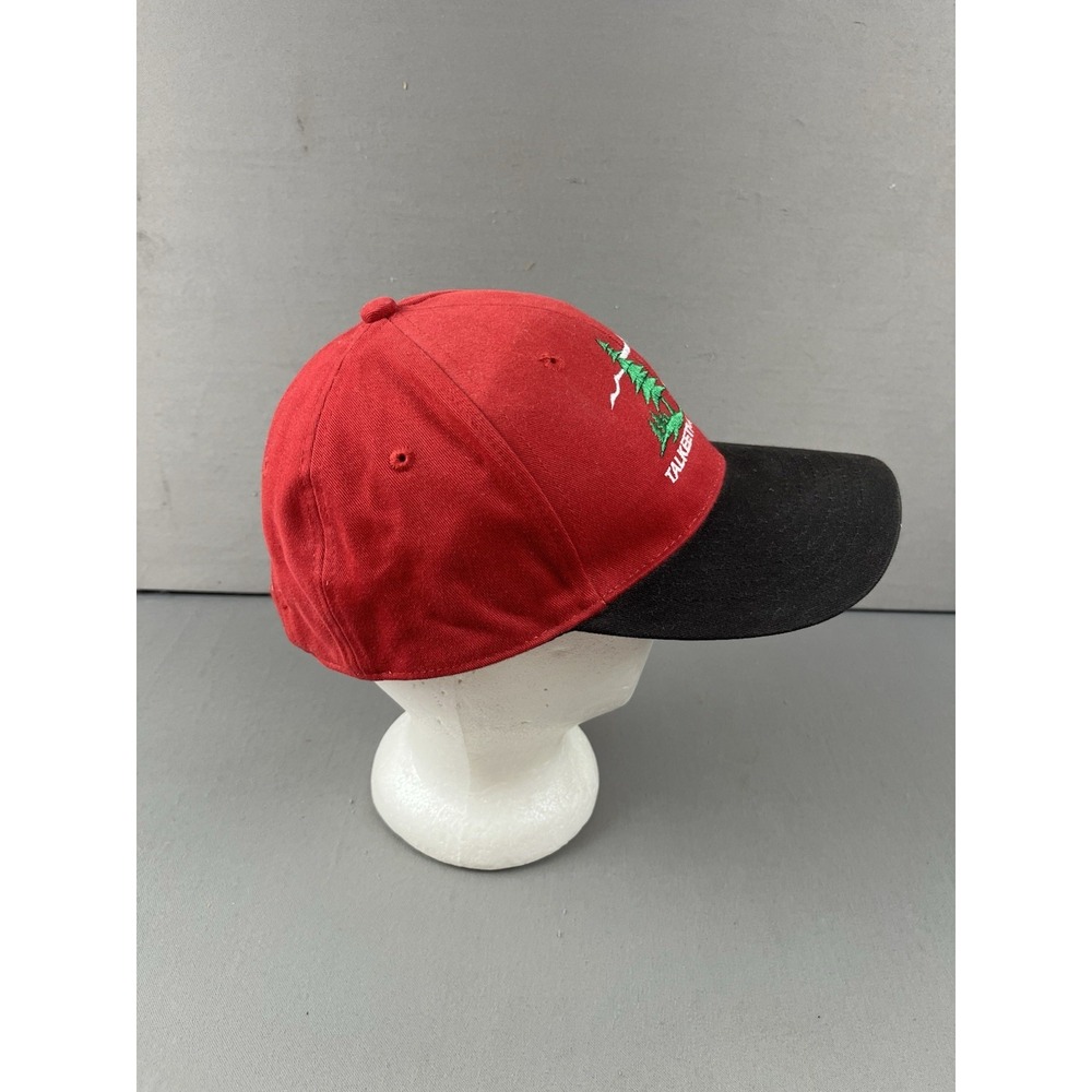 Talkeetna Alaska Hat Cap Strap Red Black Drift Creek Outdoors Moose Men NWOT - Picture 4 of 13